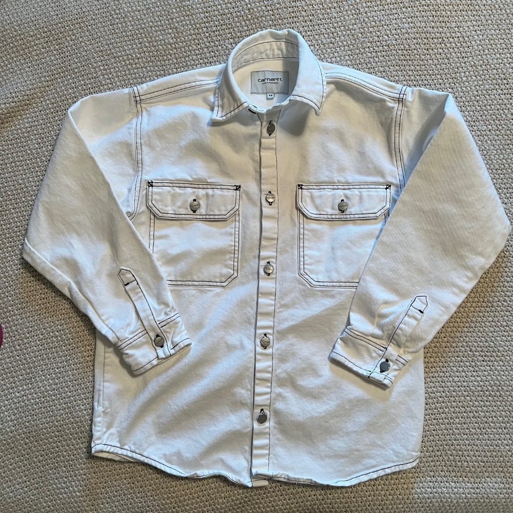 Carhartt Work In Progress Collared Denim Button Down Long Sleeve